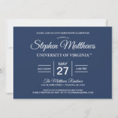 Invitation Virginia Cavaliers | Remise de diplômes (Dos)