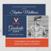 Invitation Virginia Cavaliers | Remise de diplômes (Devant / Derrière)