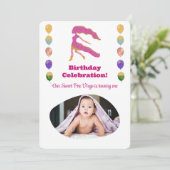 Invitation Virgo 1st Birthday Photo Impressionist Gold (Debout devant)