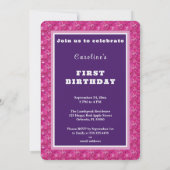 Invitation Virgo 1st Birthday Photo Impressionist Gold (Dos)