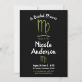 Invitation VIRGO Zodiaque Astrologie Été Automne Enterrement  (Devant)