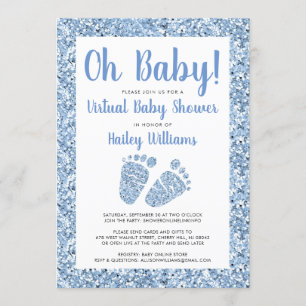 Invitation Virtual Baby Boy Douche Oh Baby Blue Parties scint