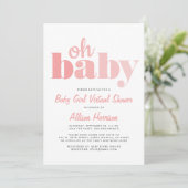 Invitation Virtual Baby Girl Douche Oh Baby Coral (Debout devant)