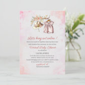 Invitation Virtual Baby Girls watercolor BabyInvitation (Debout devant)