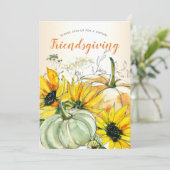 Invitation Virtual Friendsgiving Watercolor Citrouille de tou (Debout devant)