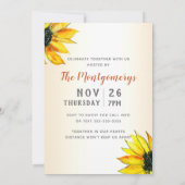 Invitation Virtual Friendsgiving Watercolor Citrouille de tou (Dos)