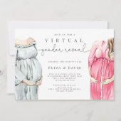 Invitation Virtual Gender Reveillez Lui ou Elle Boho Zoom Par (Devant)