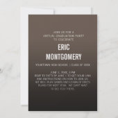 Invitation Virtual Graduation Party Photo Brown Ombre (Dos)