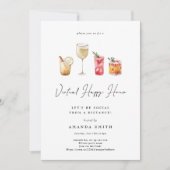 Invitation Virtual Happy Hour Cocktail Party Distance sociale (Devant)