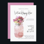 Invitation Virtual Happy Hour Party rose vif<br><div class="desc">// Peut être entièrement customisé pour répondre à vos besoins. Conçu par Gorjo Designs via Zazzle. // Besoin d'aide pour customiser votre design ? Vous avez d'autres idées ? N'hésitez pas à me contacter (Zoe) directement via le bouton de contact ci-dessous.</div>