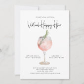 Invitation Virtual Happy Hour Social Distance Cocktail Party (Devant)