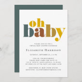 Invitation Virtual Oh Baby Boy Douche (Devant / Derrière)