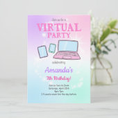 Invitation Virtual Party (Debout devant)