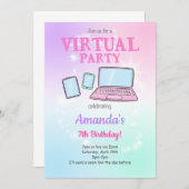 Invitation Virtual Party (Devant / Derrière)