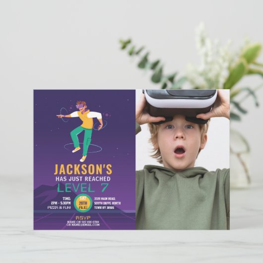 Invitation Virtual Reality VR Digital Gaming Gamer Photo (Debout devant)