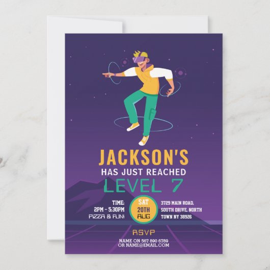 Invitation Virtual Reality VR jeu numérique (Devant)