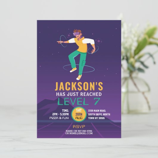 Invitation Virtual Reality VR jeu numérique (Debout devant)