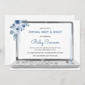 Invitation Virtual Sip & Voir Welcome Baby Boy (Devant / Derrière)