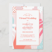 Invitation Virtuel en ligne | Abstrait géométrique moderne co (Devant)