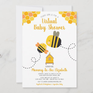 Invitation Virtuel mignet sucré Kawaii Mommy to Bee Baby show
