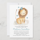 Invitation virtuelle à la baby shower Douce Lionne (Devant)