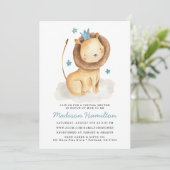 Invitation virtuelle à la baby shower Douce Lionne (Debout devant)