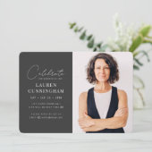 Invitation Virtuelle Célébrez sa vie Photo simple moderne (Debout devant)