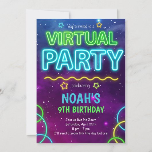 Invitation virtuelle d'anniversaire (Devant)