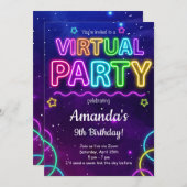 Invitation virtuelle d'anniversaire (Devant / Derrière)