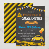 Invitation virtuelle d'anniversaire en quarantaine (Devant / Derrière)