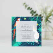 Invitation virtuelle de douche exotique tropicale (Debout devant)