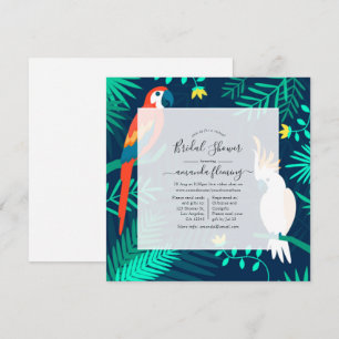 Invitation virtuelle de douche exotique tropicale