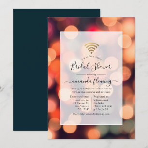 Invitation Virtuelle de Lumières Bokeh pour une Fê