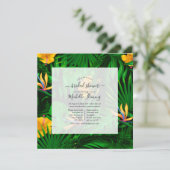 Invitation virtuelle exotique de douche tropicale (Debout devant)