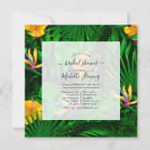 Invitation virtuelle exotique de douche tropicale (Devant)