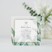 Invitation virtuelle exotique de douche tropicale (Debout devant)