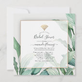 Invitation virtuelle exotique de douche tropicale (Devant)