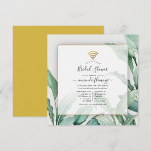 Invitation virtuelle exotique de douche tropicale