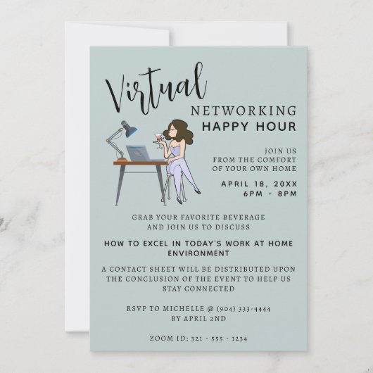 Invitation virtuelle Happy Hour (Devant)