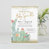 Invitation virtuelle pour bébés Cactus mexicain (Debout devant)