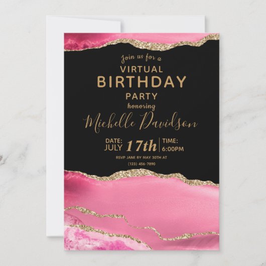 Invitation virtuelle pour l'anniversaire de l'Agat (Devant)