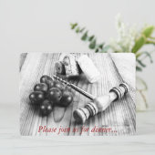 Invitation Vis-bouchon à bouteille ouvert (Debout devant)