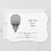 Invitation Visage Alien, Ajouter votre texte (Dos)