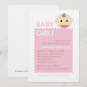 Invitation Visage bébé (Devant / Derrière)