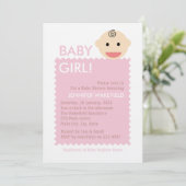 Invitation Visage bébé (Debout devant)