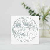 Invitation visage dans la lune (Debout devant)