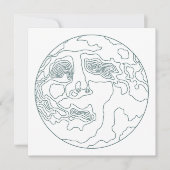 Invitation visage dans la lune (Devant)