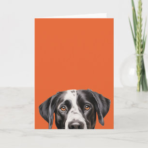 Invitation Visage de chien noir et blanc