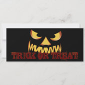 Invitation Visage de citrouille 2 (Devant)