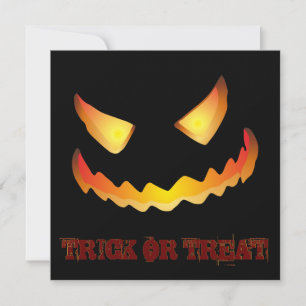 Invitation Visage de citrouille 2 pour Halloween